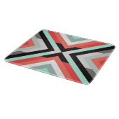 ラブリーミントコーラル幾何学模様 カッティングボード (角)