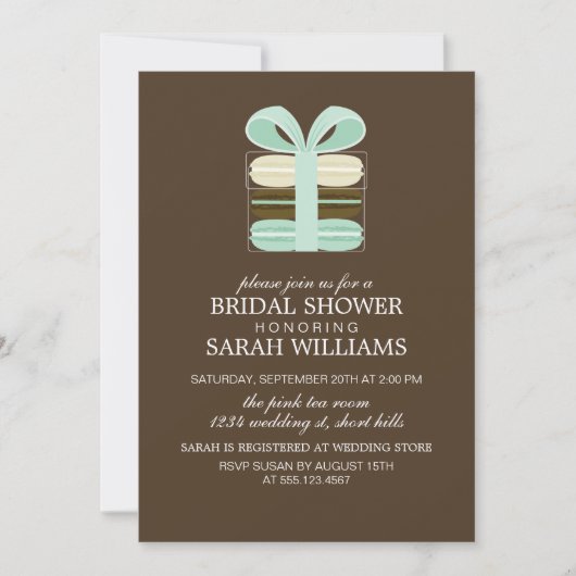 ラブリーミントフランスのマカロン 招待状 (正面)