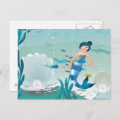 ラブリーメルメイドインザシーイラストレーション ポストカード (正面/裏面)