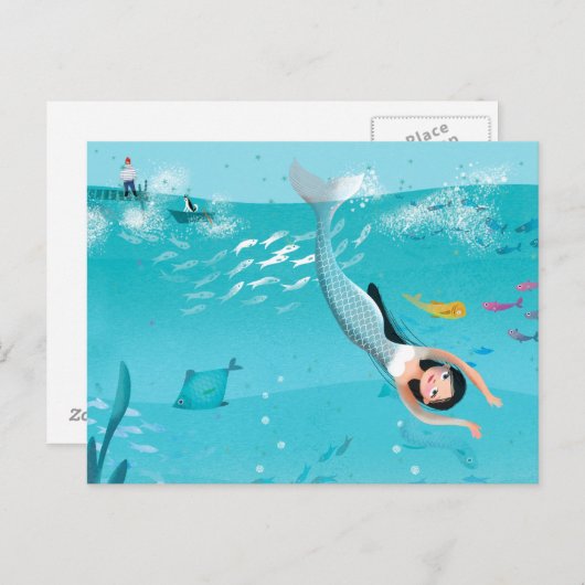 ラブリーメルメイドインザシーイラストレーション ポストカード (正面/裏面)