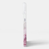 ラブリーモスタイリッシュノグラムイニシャルフローラピンク iPhoneケース (左側面)