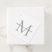 ラブリーモノグラムの白黒グレイ書道 フェイバータグ (インサイチュ)