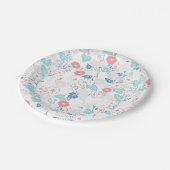 ラブリーモーニンググローリーイラストレーション ペーパープレート (アングル)