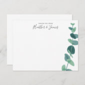 ラブリーユーカリ結婚プスサンキューカード サンキューカード (正面/裏面)