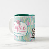 ラブリーヨークシャーテリアマザーズデイコーヒーマグ ツートーンマグカップ (正面左)