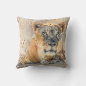 ラブリーライオネス写真モダン水彩画 クッション (裏面)