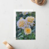 ラブリーライトイエローローズ ノートカード (正面/裏面インサイチュ)