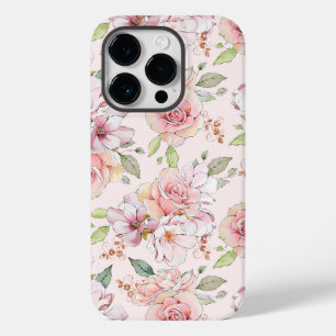 ラブリーライトピンクのバラパターンCase-Mate iPhone c Case-Mate iPhone 14 Proケース