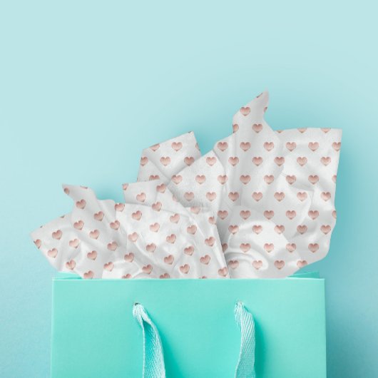 ラブリーライトピンクバラ金ゴールドハートパターン 薄葉紙