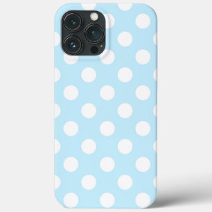 ラブリーライトブルー大スタイリッシュ水玉模様 iPhone 13 PRO MAXケース