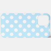 ラブリーライトブルー大スタイリッシュ水玉模様 Case-Mate iPhoneケース (裏面 (横))