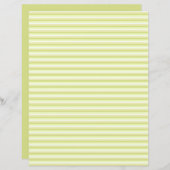 ラブリーライムグリーンストライプのスクラップブック紙 (正面/裏面)