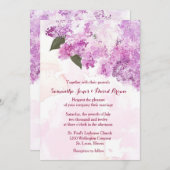ラブリーライラックカスタムウェディング招待状 招待状 (正面/裏面)