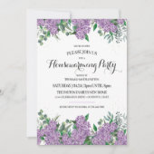 ラブリーライラック春引っ越し祝いパーティーパーティー 招待状 (正面)