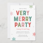 ラブリーラインスリーメリーパーティーホリデー招待状 招待状 (正面)