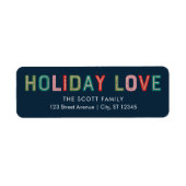 ラブリーラインズホリデー差出人住所ラベル ラベル (正面)