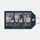 ラブリーラインホリデーフォトクリスマスギフトタグ ギフトタグ (正面(横))