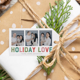 ラブリーラインホリデーフォトクリスマスギフトタグ ギフトタグ