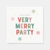 ラブリーラインメリーとブライトホリデーナプキンス スタンダードカクテルナプキン (正面)