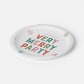 ラブリーラインメリーとブライトホリデーパーティープレート ペーパープレート (アングル)