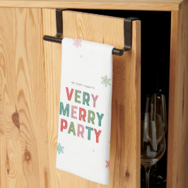 ラブリーラインメリーと明るいホリデーパーティータオル キッチンタオル