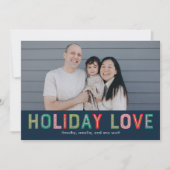 ラブリーライン編集可能カラーホリデーフォトカード シーズンカード (正面)