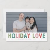 ラブリーライン編集可能カラーホリデーフォトカード シーズンカード (正面)