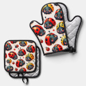 ラブリーラディバグ 鍋つかみ&鍋敷きセット (正面/裏面)