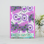 ラブリーラブハートモチーフアートプリント (スタンド正面)