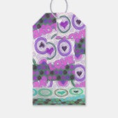 ラブリーラブハートモチーフアートプリント ギフトタグ (正面)