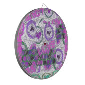 ラブリーラブハートモチーフアートプリント ダーツボード (正面左)