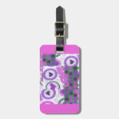 ラブリーラブハートモチーフアートプリント ラゲッジタグ (正面縦)