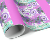 ラブリーラブハートモチーフアートプリント ラッピングペーパー (ロールコーナー)