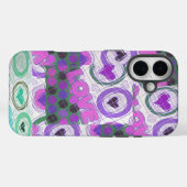 ラブリーラブハートモチーフアートプリント Case-Mate iPhoneケース (裏面 (横))