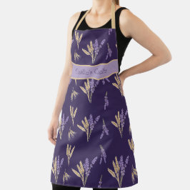 ラブリーラベンダーと小麦パープル エプロン