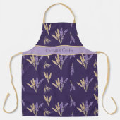ラブリーラベンダーと小麦パープル エプロン (正面)