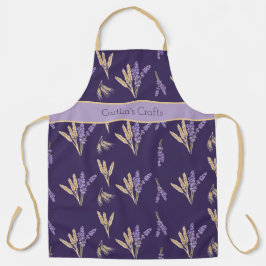 ラブリーラベンダーと小麦パープル エプロン