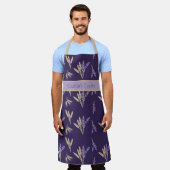 ラブリーラベンダーと小麦パープル エプロン (着用した状態)