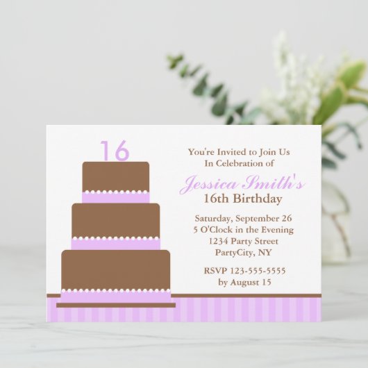 ラブリーラベンダーガールズバースデーパーティー 招待状 (スタンド正面)