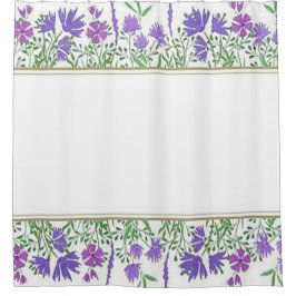 ラブリーラベンダーパターン（の模様が）あるデザイン シャワーカーテン