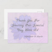 ラブリーラベンダーフローラありがとう ポストカード (正面/裏面)