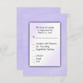 ラブリーラベンダーメニューチョイスウェディングRSVP 出欠カード (正面/裏面)