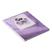 ラブリーラベンダーレディヴィンテージレーススモールメモ帳 ノートパッド (アングル)