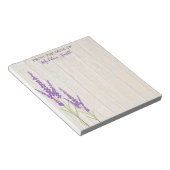 ラブリーラベンダー植物学 |パーソナライズされた | ノートパッド (アングル)