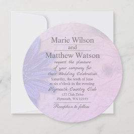 ラブリーラベンダー結婚フローラ 招待状