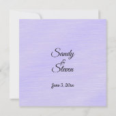 ラブリーラベンダー結婚式招待状 招待状 (裏面)