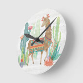 ラブリーラマス3世 ラウンド壁時計 (傾斜)