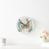 ラブリーラマス3世 ラウンド壁時計 (ホーム)