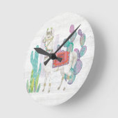 ラブリーラマスV ラウンド壁時計 (傾斜)