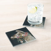 ラブリーラマ ガラスコースター (アングル)